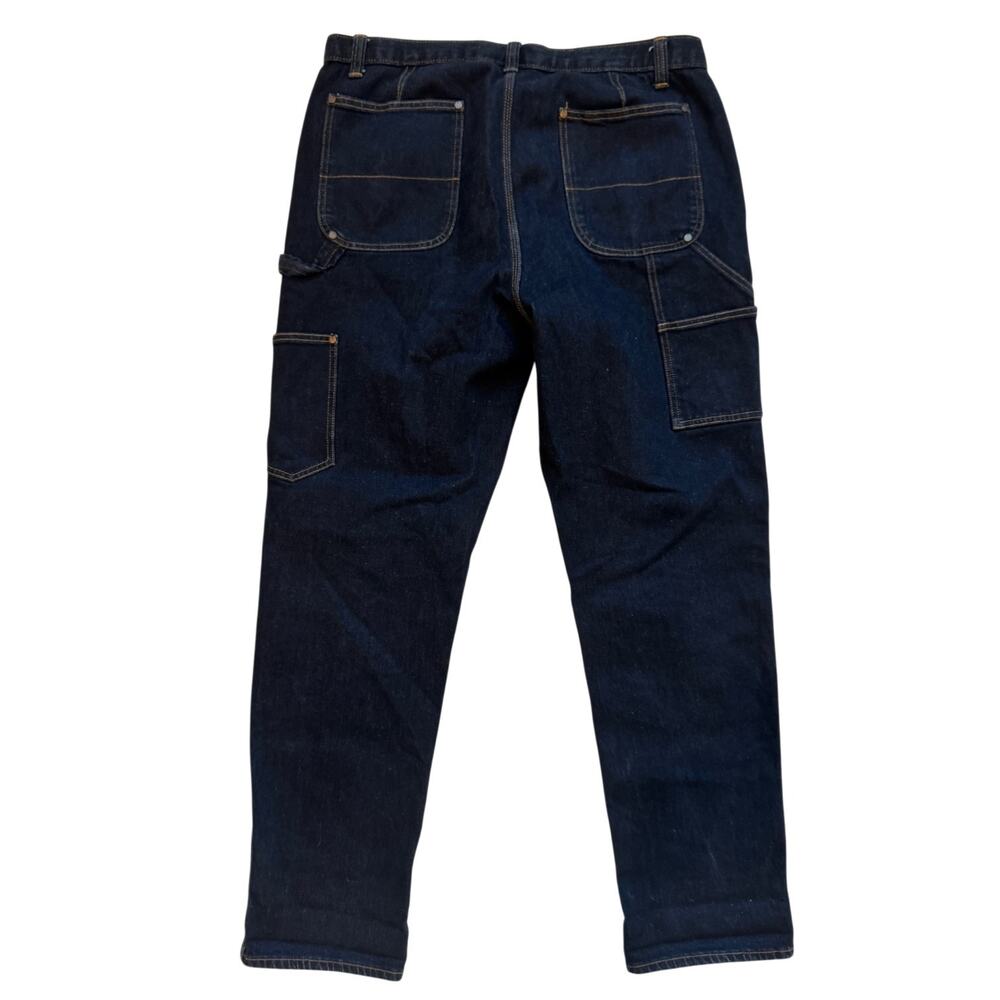 Banana Republic Straight Carpenter Jeans 35x36 Double Knee Utility Dark Big Tall - Picture 14 of 16
